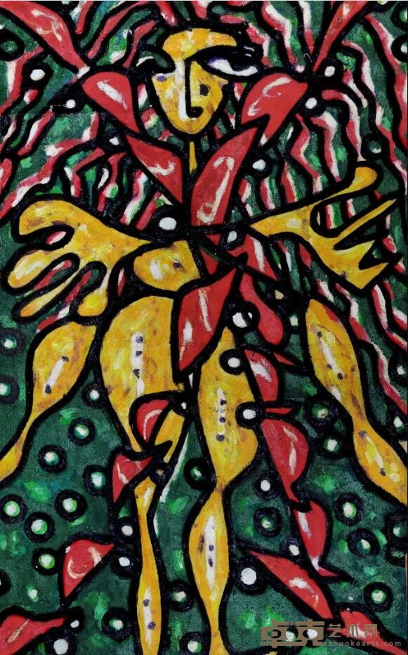 《F10》 贺龙元 65x105cm 1990年 布面油画