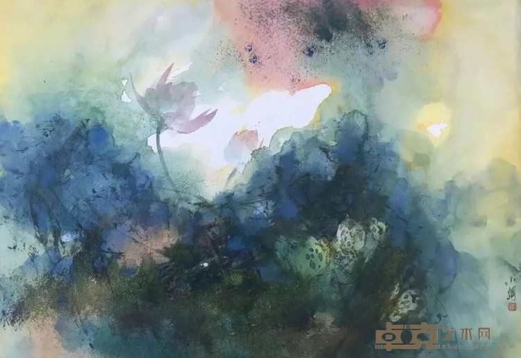 《荷·锦》 张小纲 56x76cm