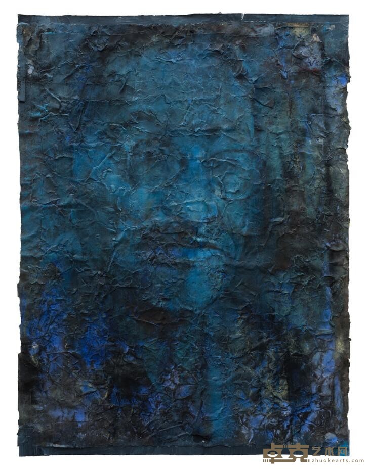 《民人传》系列2 廖真武 110x80cm 2019年 纸本综合材料
