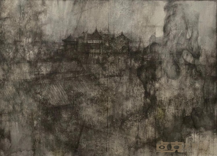 《事城记》系列2 廖真武 150x200cm 2019年 纸本综合材料