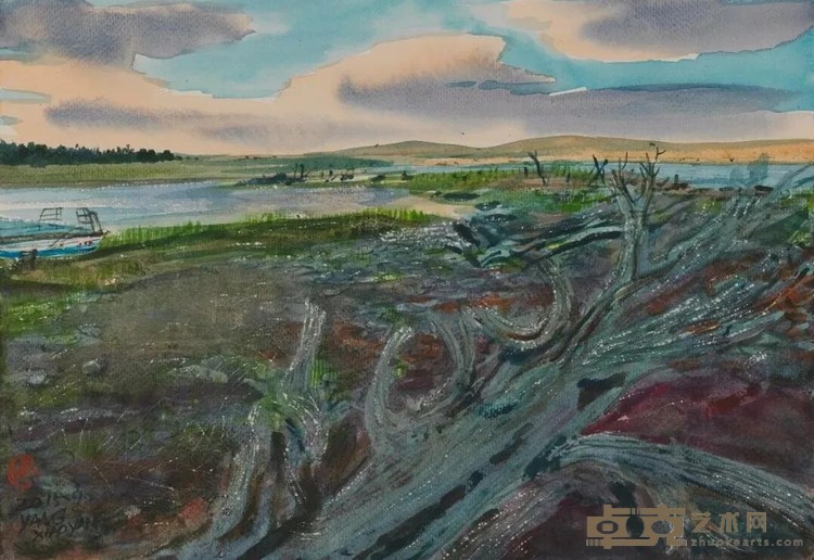 《蒙古行系列--岁月》 杨晓洋 30x40cm 2017年 水彩