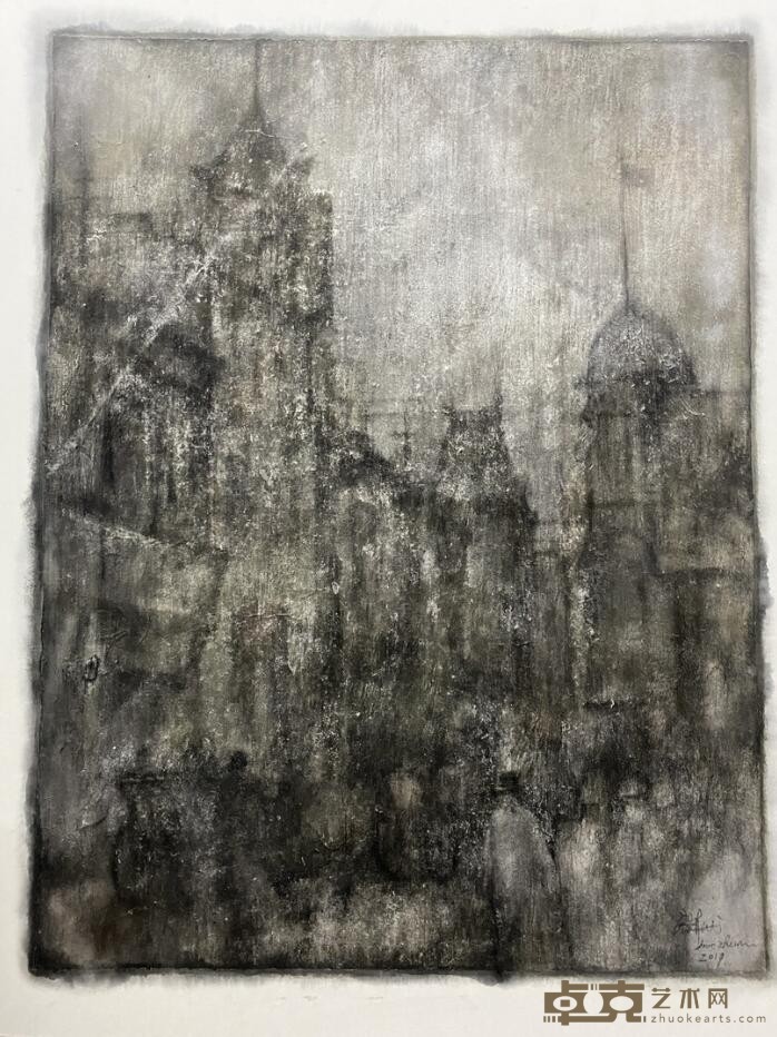 《事城记》系列7 廖真武 150x120cm 2019年 纸本综合材料
