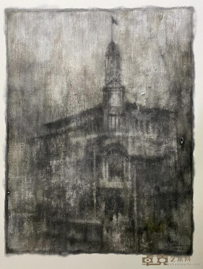 《事城记》系列8 廖真武 150x120cm 2019年 纸本综合材料