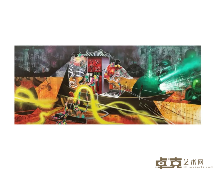 《历尽千帆过 归来仍少年》 乔相伟 120x280cm 2019年 布面综合材料