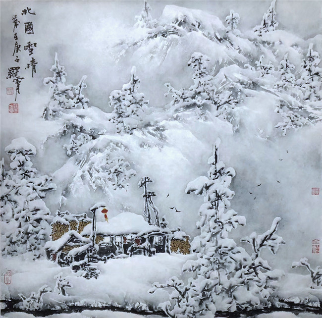 名家风采当代画家罗霄冰雪山水画欣赏