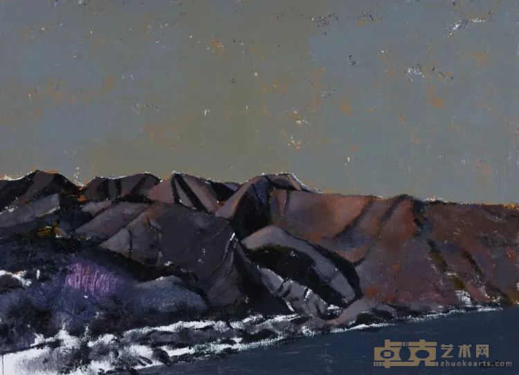 《哈雷路过的路》 杨达明 73x100cm 2020年 油画