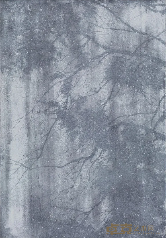 《H-170102》 潘剑 H220x150cm 2017年 布面丙烯、金属粉末