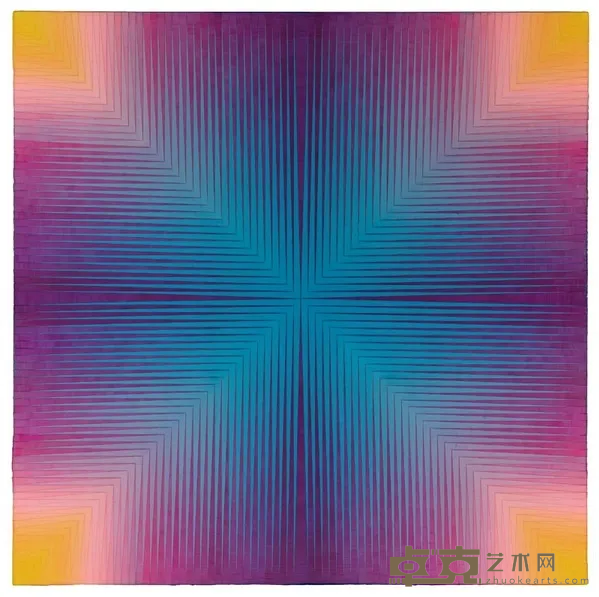 《中枢2017-5》 王一 160×160cm 2018年 布面丙烯、铅笔