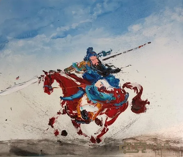 《千里走单骑》 王成宇 150x180cm 2018年 布面油画
