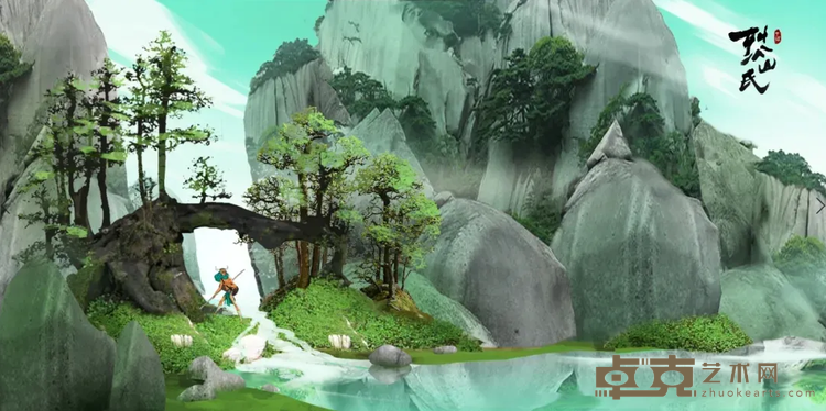 《烈山氏》海报 平塔工作室 11min 2018年 动画 VR影像，VR