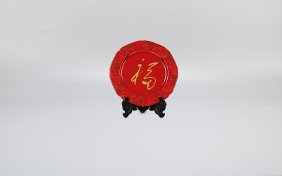 中国红瓷器瓷盘