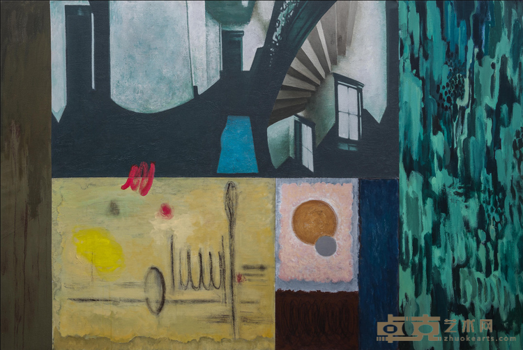 《与文里》 吉磊 200x300cm 2014-2020年 布面丙烯