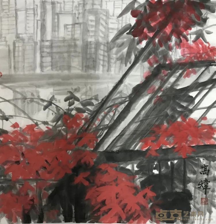 《城市一角》 高炜 68x68cm