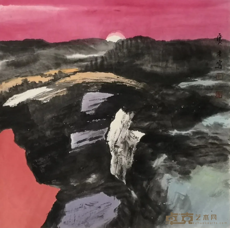 《墨色间之一》 黄广才 68x68cm