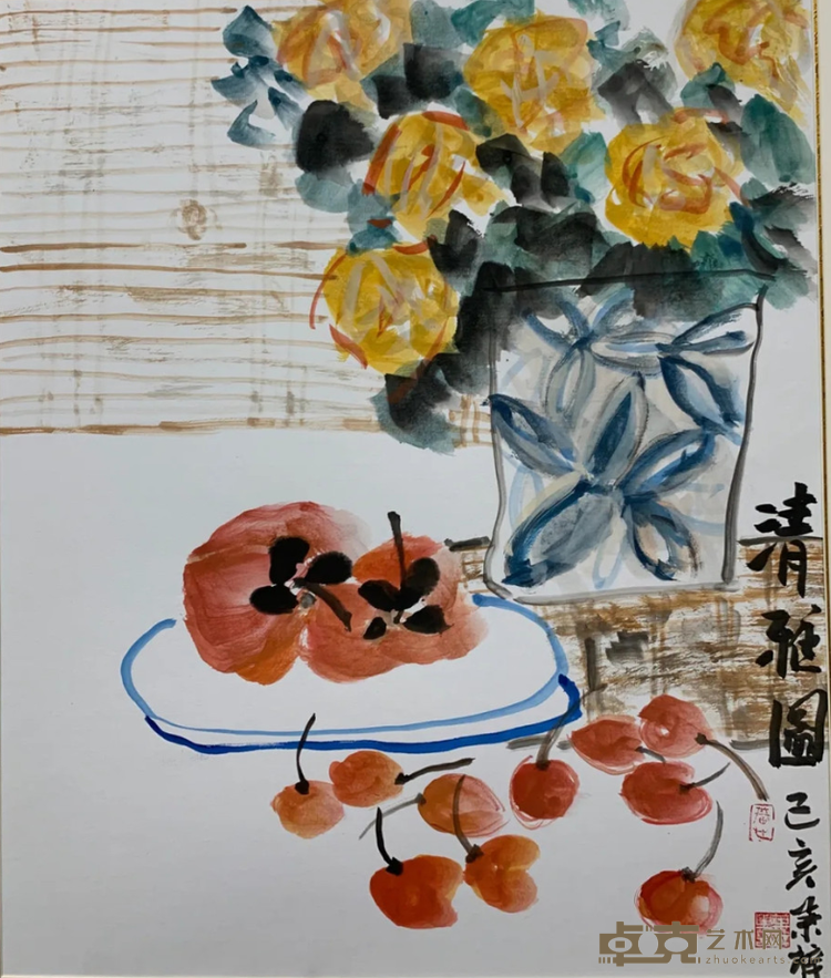 《清雅图》 叶梓 59x49cm