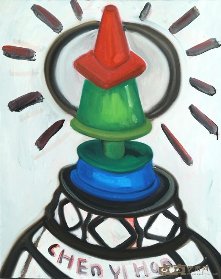 《无意义之塔》 陈镒晗 80x120cm 2019年 布面油画