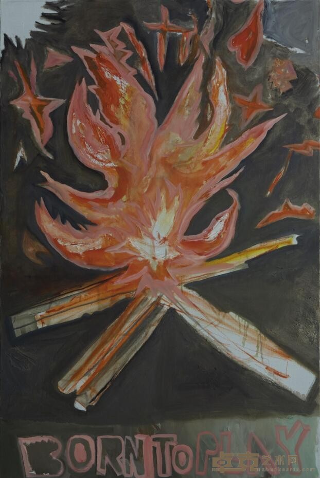 《Born To Play 1#》 朱湘闽 100x150cm 2019年 布面油画