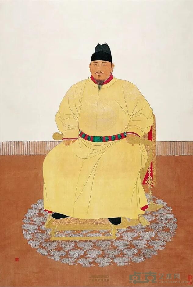 清 明太祖朱元璋正形像 俞明
