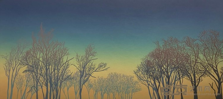 《遥望天空的四十种方式酉时之三》 汪凌 30x65cm 2020年 纸上综合绘
