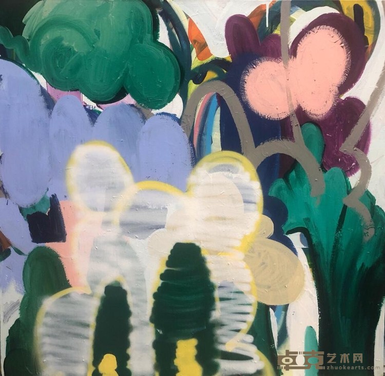 《疯了的兔子2》 陈镒晗 120x120cm 2020年 布面丙烯 喷漆