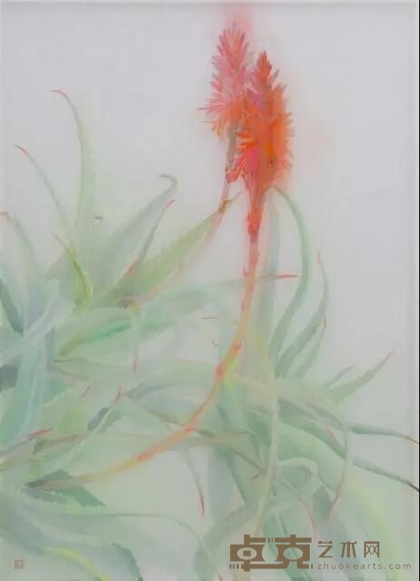 《花间No.4》 李关关 54x75cm 2020年 绢本设色