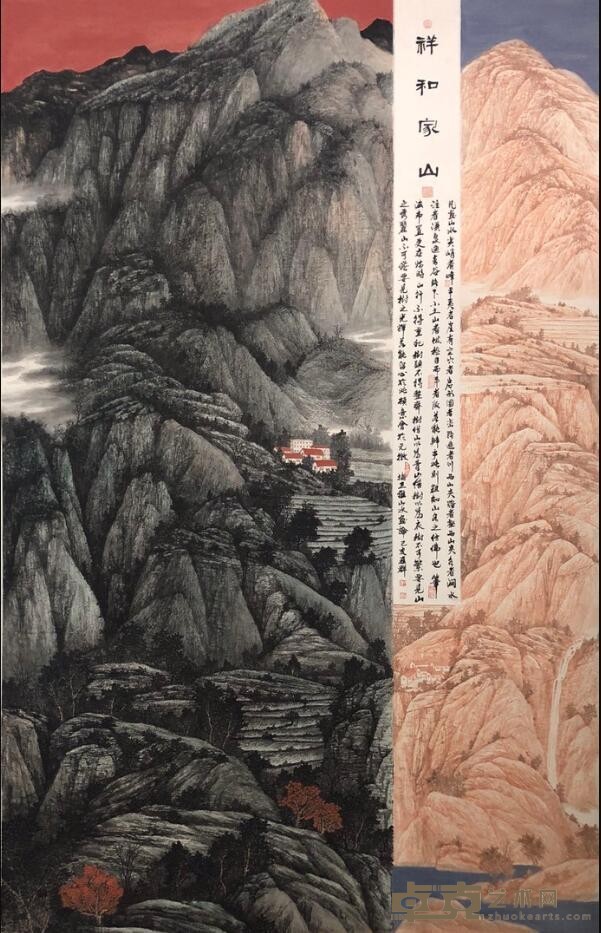 祥和家山 沈雁群 225x142cm 2019年 中国画