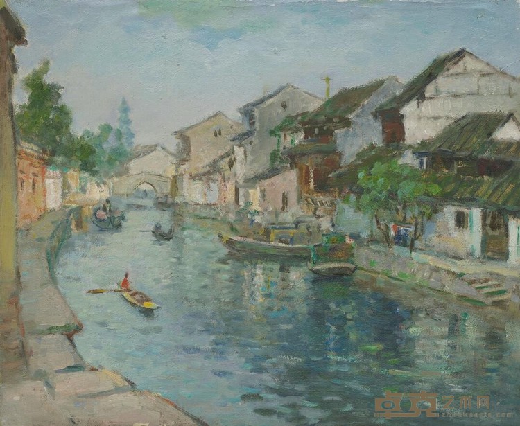 《绍兴水乡》 吕洪仁 1975年