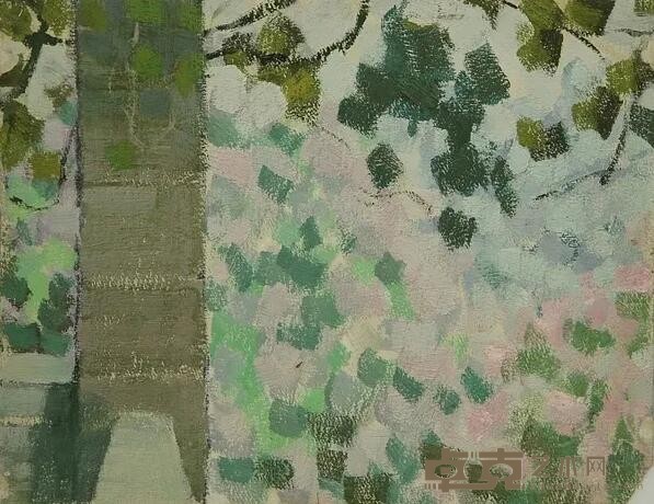 《丁香》 马可鲁 25.4x19.4cm 1975年 纸本油画