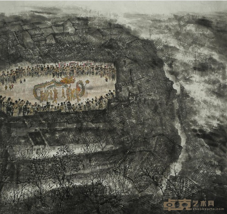 《盛世龙腾》 陈浩雄 200x200cm 2019年 中国画