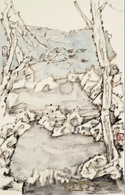 《印象·昆嵛山之池水》 孙棋 39x27cm 纸本水墨