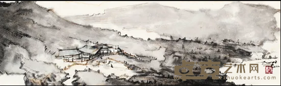 《印象·昆嵛山之雨后》 孙棋 39x12cm 纸本水墨