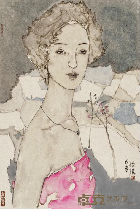 《幽韵·少妇》 孙棋 58x39cm 纸本水墨