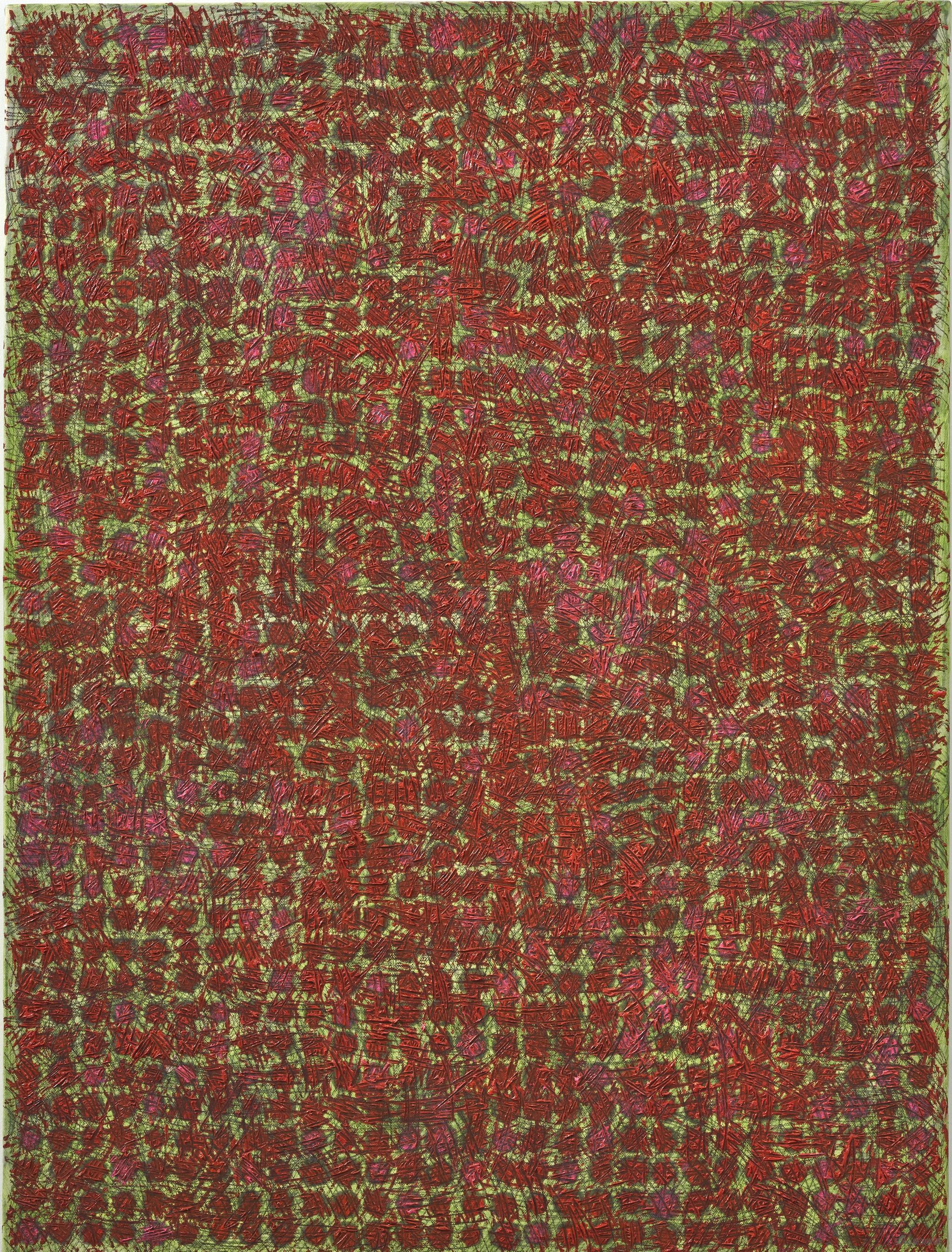 陈墙CHEN Qiang，Work 13-9，2013，布上宣纸、墨和油彩 Rice paper， ink and oil on canvas，120 x 90 cm