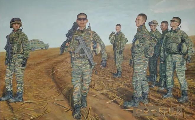 《王者的T台》 邓毅 2017年 油画