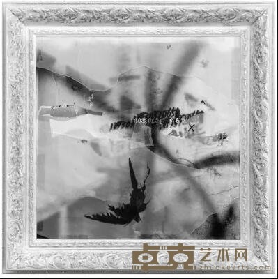 《蚕食-2》 管策 55x55cm 2019年 综合材料