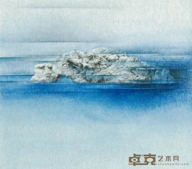 《水石图——21》 王文婕 27x24cm 2020年 笺版画