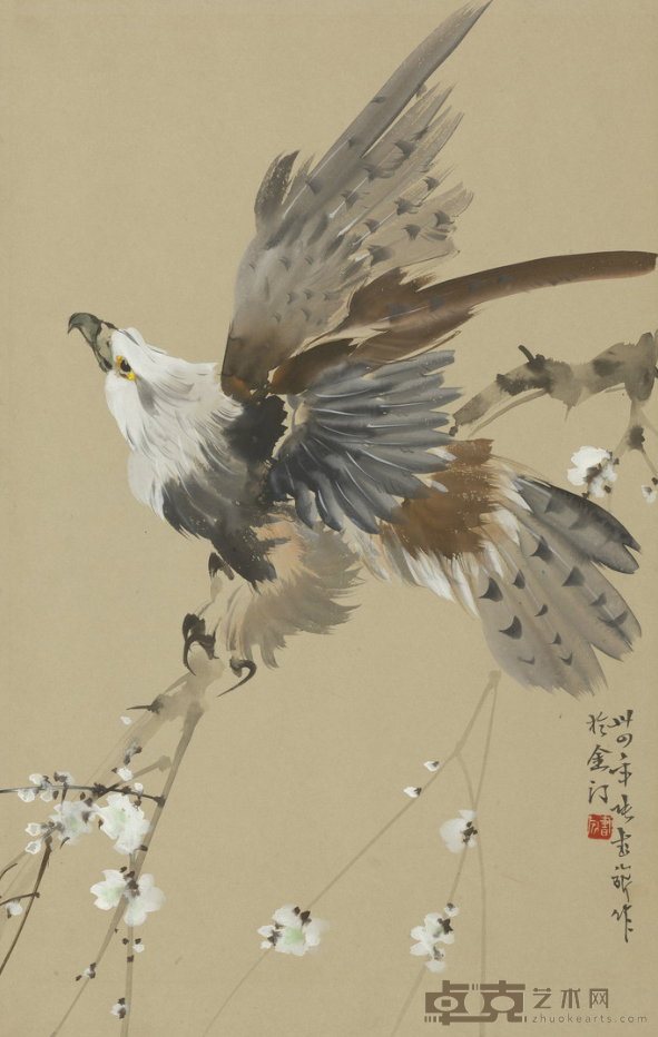 《鹰》 张书旂 56x35.5cm