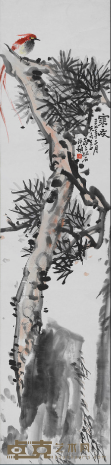 《寒之友》 吴茀之 140x33cm 1938年