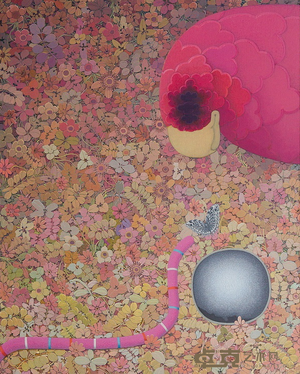 《增添知识》 张弓 75x60cm 2019年 布面丙烯