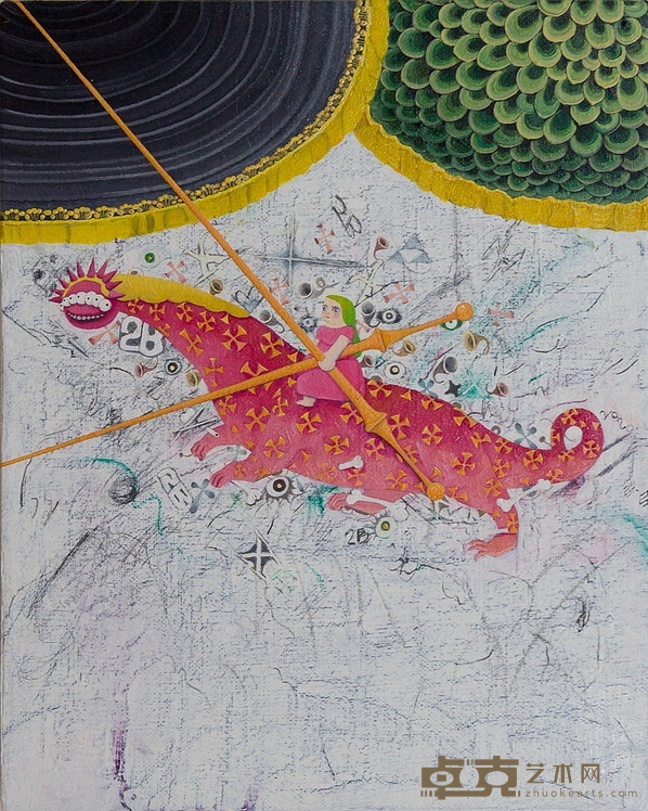 《启示录 No.6》 张弓 40x32cm 2020年 布面油画