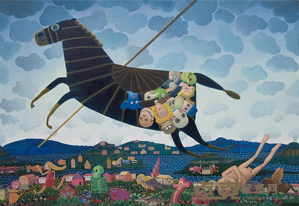 《启示录 No.7》 张弓 45x65cm 2020年 布面油画