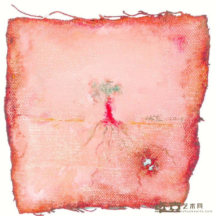 《只言 Pieces of Words》 陈淑霞 20x23cm 2019年 布面油画Oil on Canvas