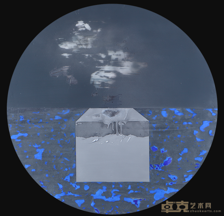 《云痕系列——永不落空之5》 游东醌 直径60cm 2020年 木板综合材料