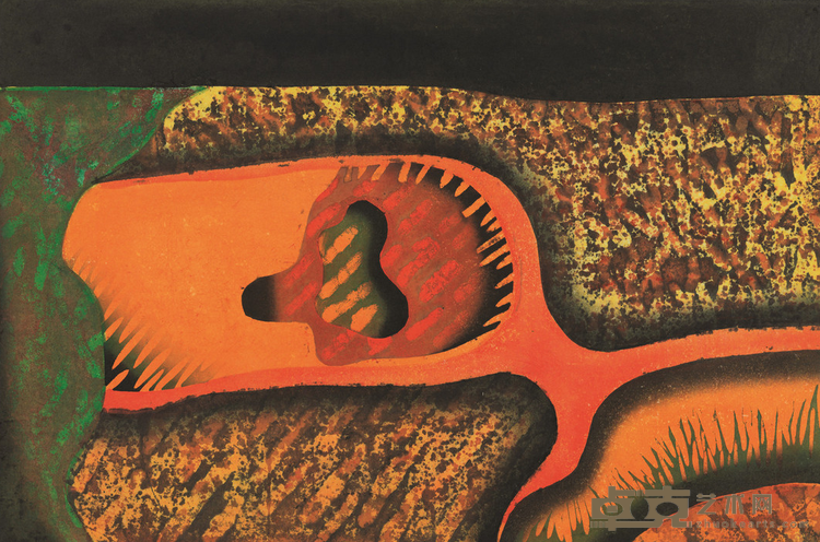 《无题》 杜松儒 60x90cm 1999年 水印木刻
