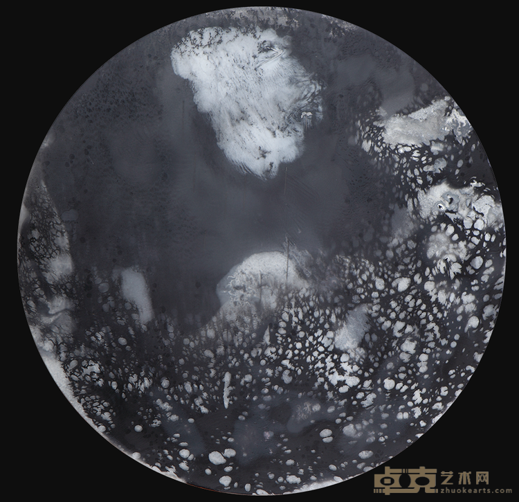 《云痕系列——永不落空之7》 游东醌 直径60cm 2020年 木板综合材料