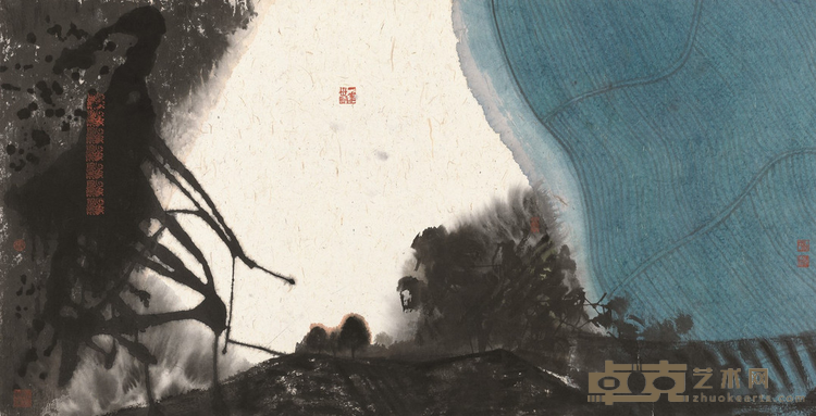 《山语》 杜松儒 136x68cm 2012年 纸本水墨设色