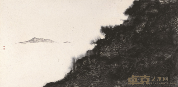 《他山》 杜松儒 248x122cm 2019年 纸本水墨