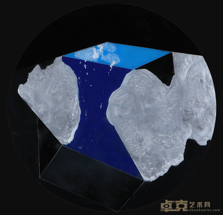 《云痕系列——永不落空之8》 游东醌 直径60cm 2020年 木板综合材料
