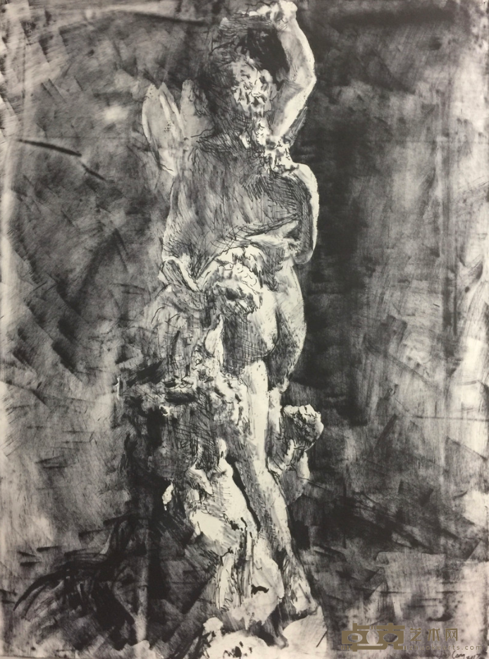 《背影》 刘聪 77x55cm 2017年 纸上油墨