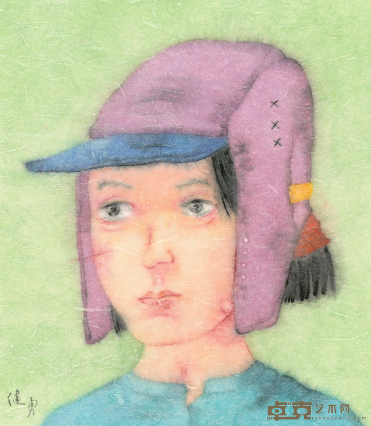 《小妞》 曾健勇 40x35cm 2020年 纸本水墨